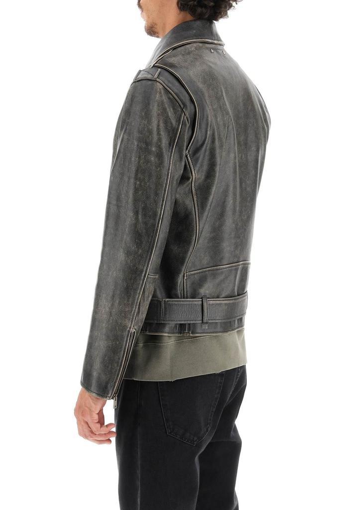 商品Golden Goose|DISTRESSED LEATHER BIKER JACKET,价格¥7632,第6张图片详细描述