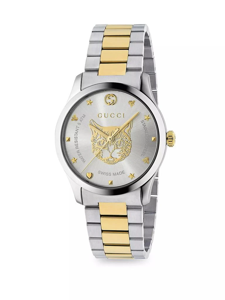 商品Gucci|G-Timeless Steel Bracelet Watch,价格¥11254,第1张图片