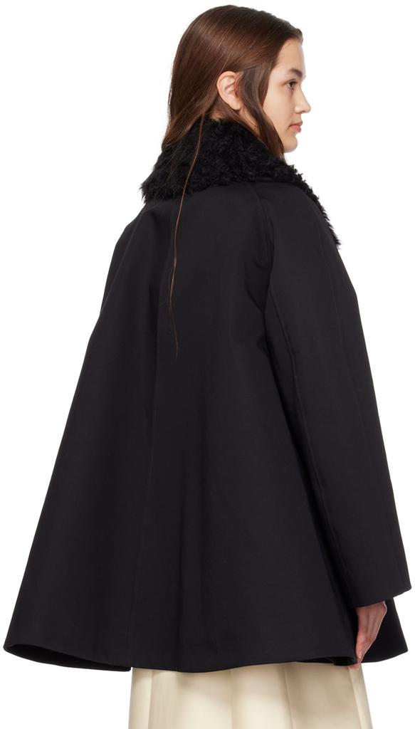 商品Totême|Black Shearling Collar Jacket,价格¥8519,第5张图片详细描述
