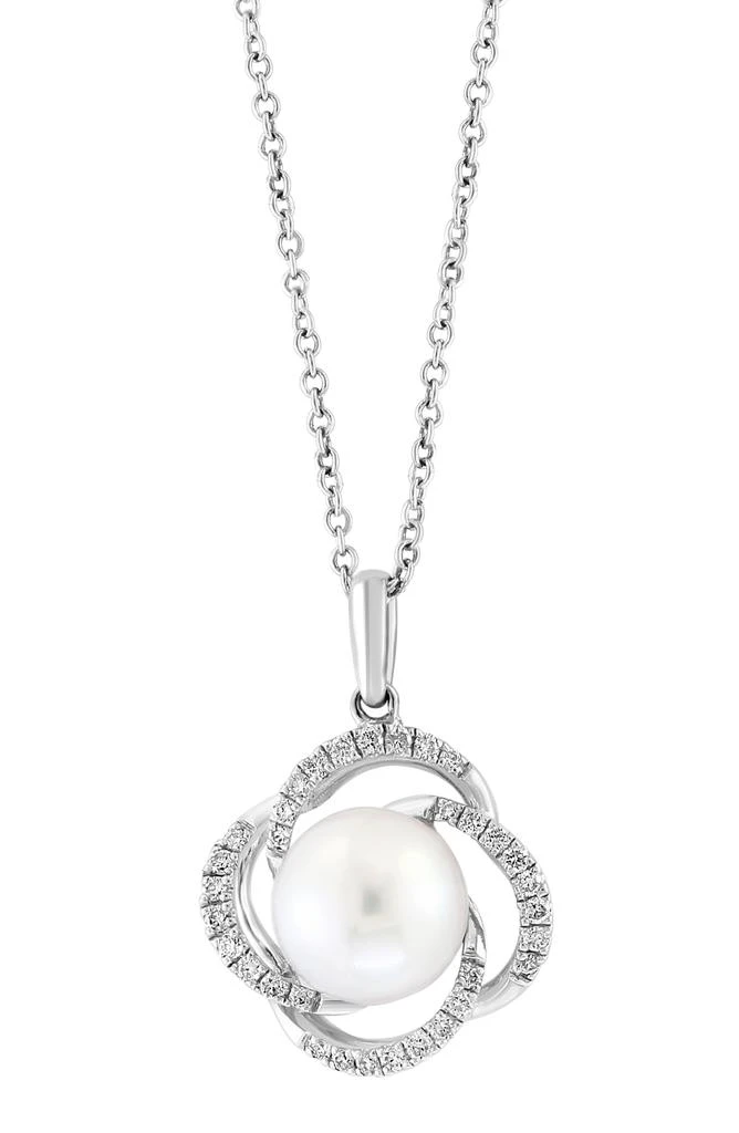 商品Effy|Sterling Silver 8–9mm Freshwater Pearl & Diamond Pendant Necklace - 0.15ct.,价格¥1799,第1张图片