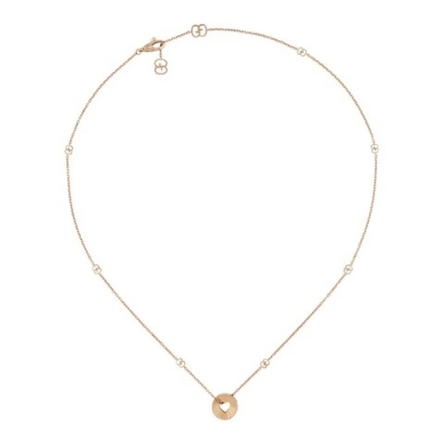 商品Gucci|Icon 18kt Rose Gold Open Heart Chain Necklace - Ybb729373001,价格¥16166,第1张图片