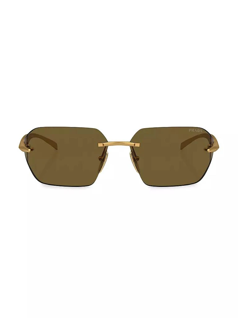 商品Prada|71MM Metal Rimless Sunglasses,价格¥4688,第1张图片