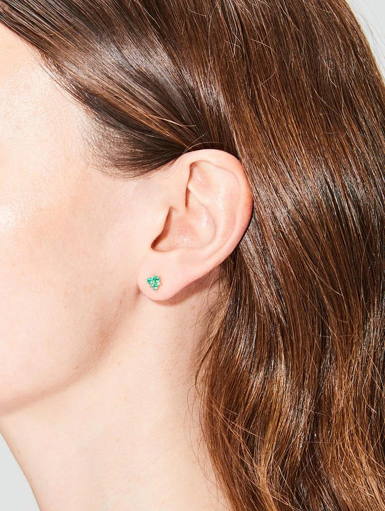 商品THREE STORIES JEWELRY|Single Emerald Pave Flower Stud Earring,价格¥3027,第2张图片详细描述