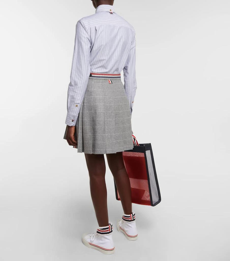 商品Thom Browne|Pleated flannel miniskirt,价格¥5527,第3张图片详细描述