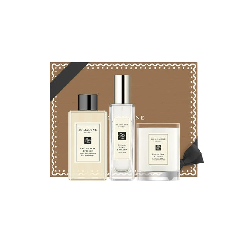 商品【原封正品】 Jo Malone London|Jo Malone 祖马龙 圣诞限定英国梨三件套 沐浴露100ml香水30ml香薰蜡烛65g 情人节礼物,价格¥811,第1张图片