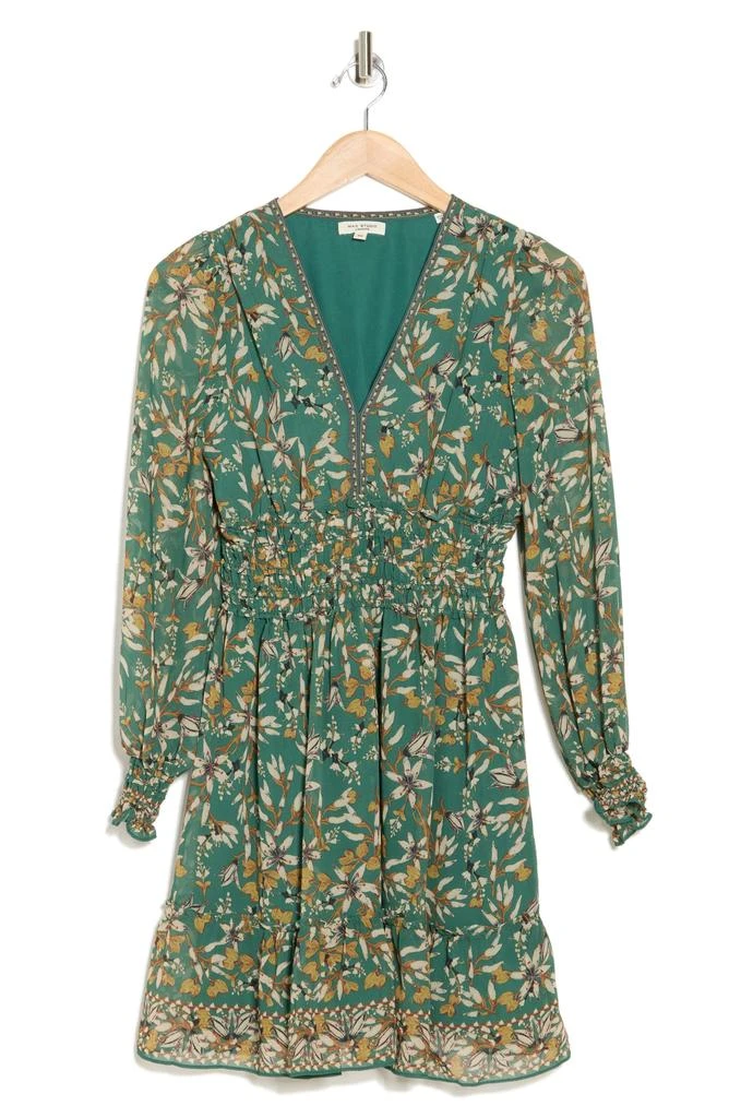 商品MAXSTUDIO|Geometric Floral Print Smocked Waist Dress,价格¥246,第3张图片详细描述