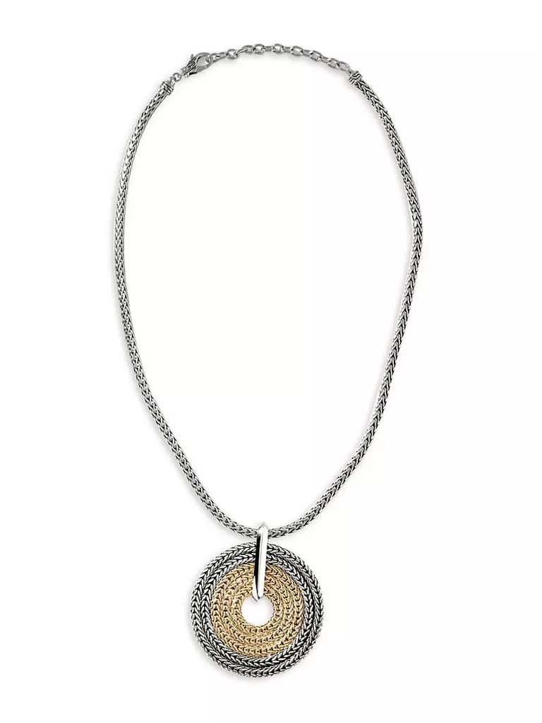 商品John Hardy|Classic Chain Sterling Silver & 18K Yellow Gold Pendant Necklace,价格¥21631,第4张图片详细描述