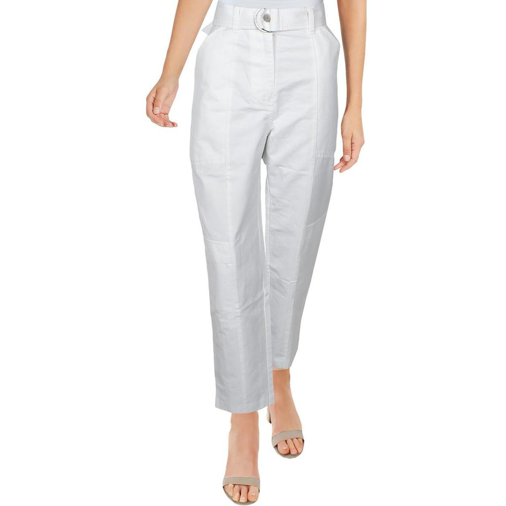 J Brand Womens Athena Linen Blend Ankle Cargo Pants商品第1张图片规格展示