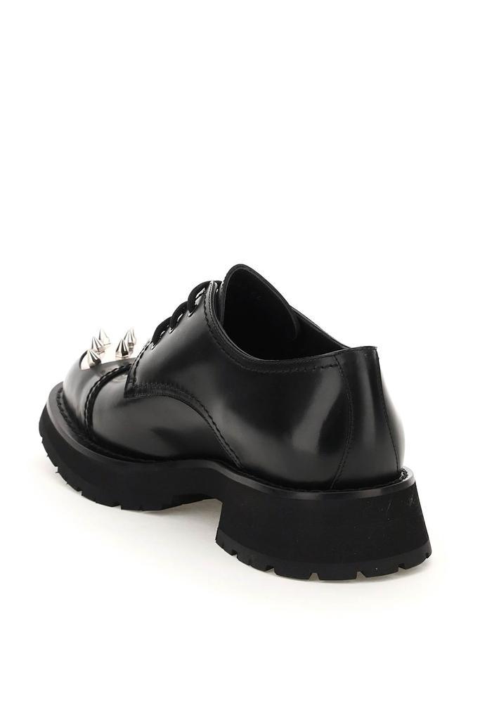 商品Alexander McQueen|Alexander mcqueen leather lace-up shoes with studded toe-cap,价格¥6105,第5张图片详细描述