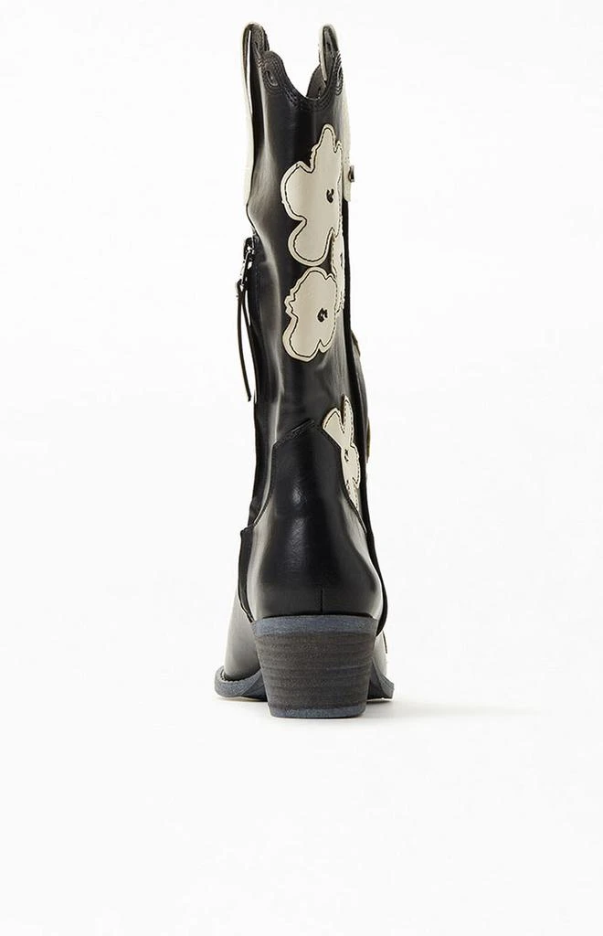 商品Sam Edelman|Black & White Flower Jill 2 Cowboy Boots,价格¥681,第3张图片详细描述