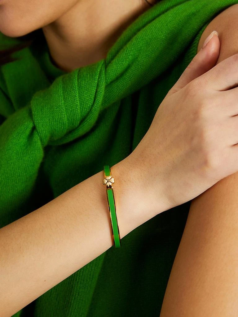 商品Kate Spade|Goldtone & Enamel Flower Bangle,价格¥347,第2张图片详细描述