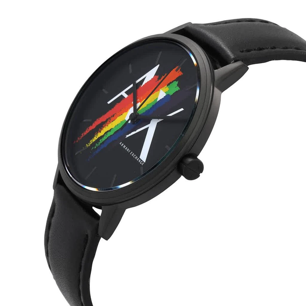 商品Armani Exchange|Cayde Rainbow Quartz Black Dial Men's Watch AX7120,价格¥517,第2张图片详细描述