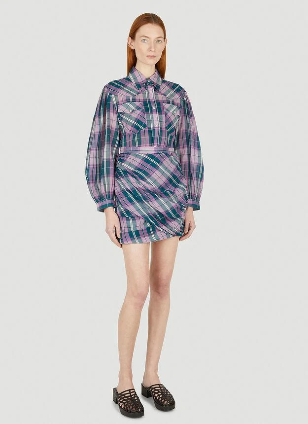 商品Isabel Marant|Bethany Puff Sleeve Shirt in Purple,价格¥1020,第2张图片详细描述