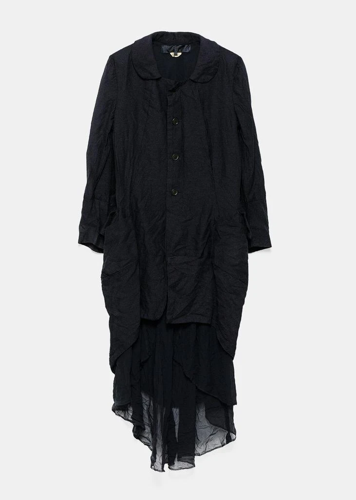 商品Comme des Garcons|COMME DES GARCONS Comme des Garçons Navy Double-Layered Coat Dress,价格¥7250,第1张图片