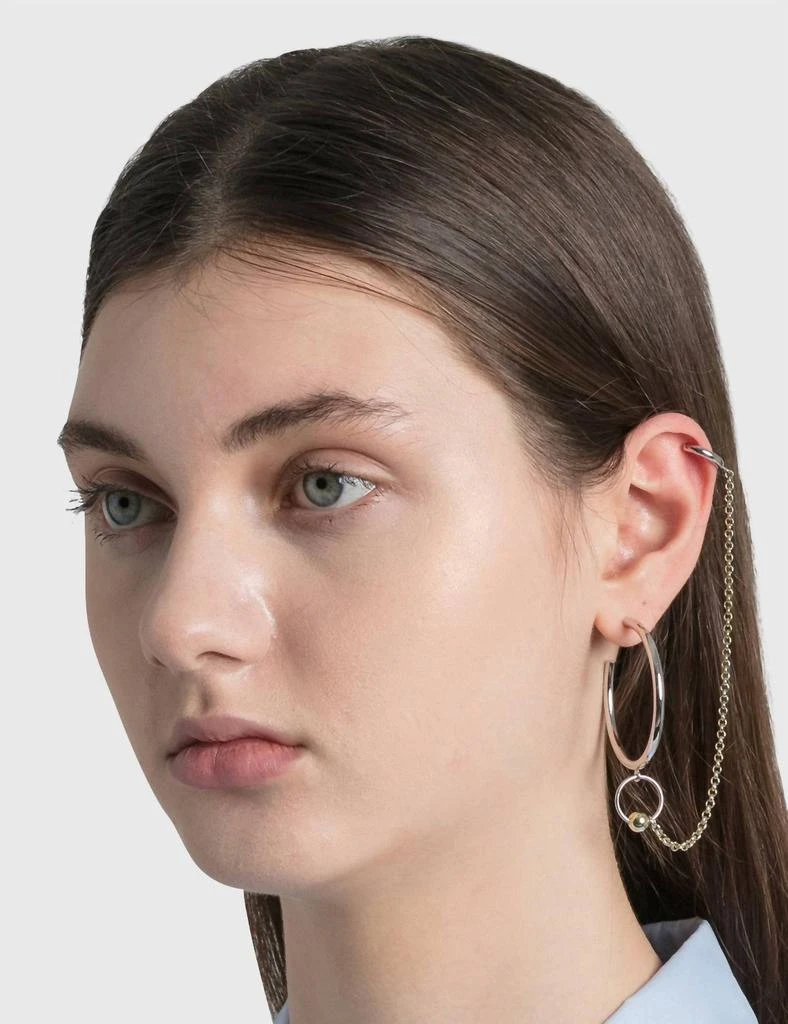 商品Justine Clenquet|Nicky Earring With Ear Cuff in Silver/Pale Gold,价格¥491,第2张图片详细描述