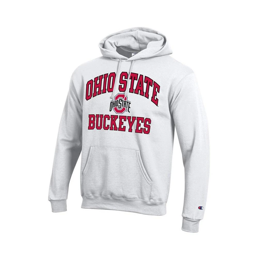 商品CHAMPION|Men's White Ohio State Buckeyes High Motor Pullover Hoodie,价格¥443,第3张图片详细描述