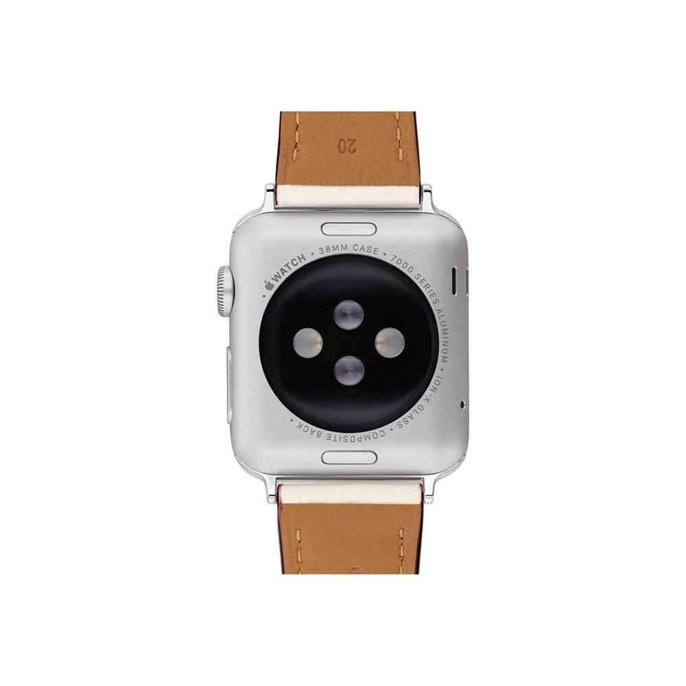 商品Coach|Women's Chalk Leather Strap 38/40/41mm Apple Watch Band,价格¥470,第3张图片详细描述