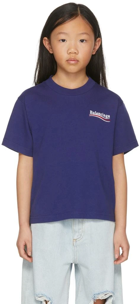 商品Balenciaga|Kids Blue Political Campaign T-Shirt,价格¥1648,第1张图片