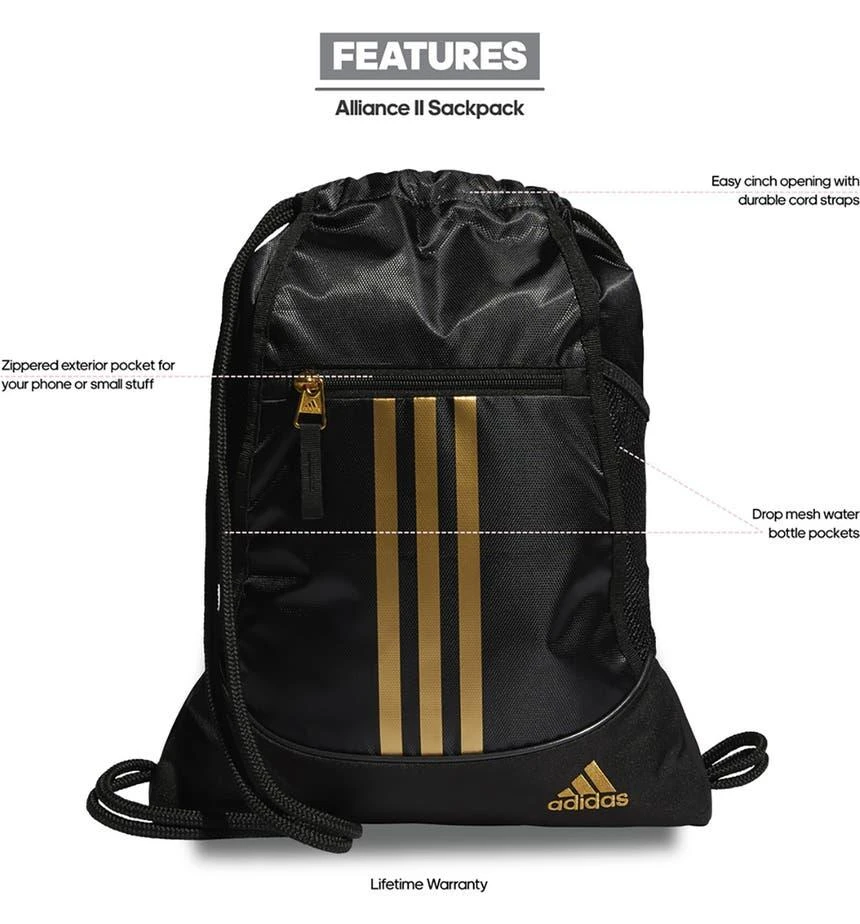 商品Adidas|Alliance II Sackpack,价格¥113,第4张图片详细描述