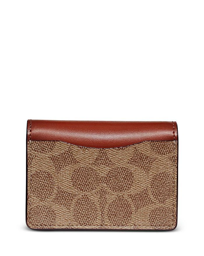 商品Coach|Half Flap Color Blocked Signature Canvas Card Case,价格¥714,第4张图片详细描述