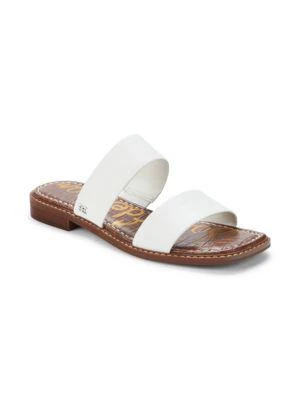 商品Sam Edelman|Linnie Leather Flat Sandals,价格¥413,第2张图片详细描述