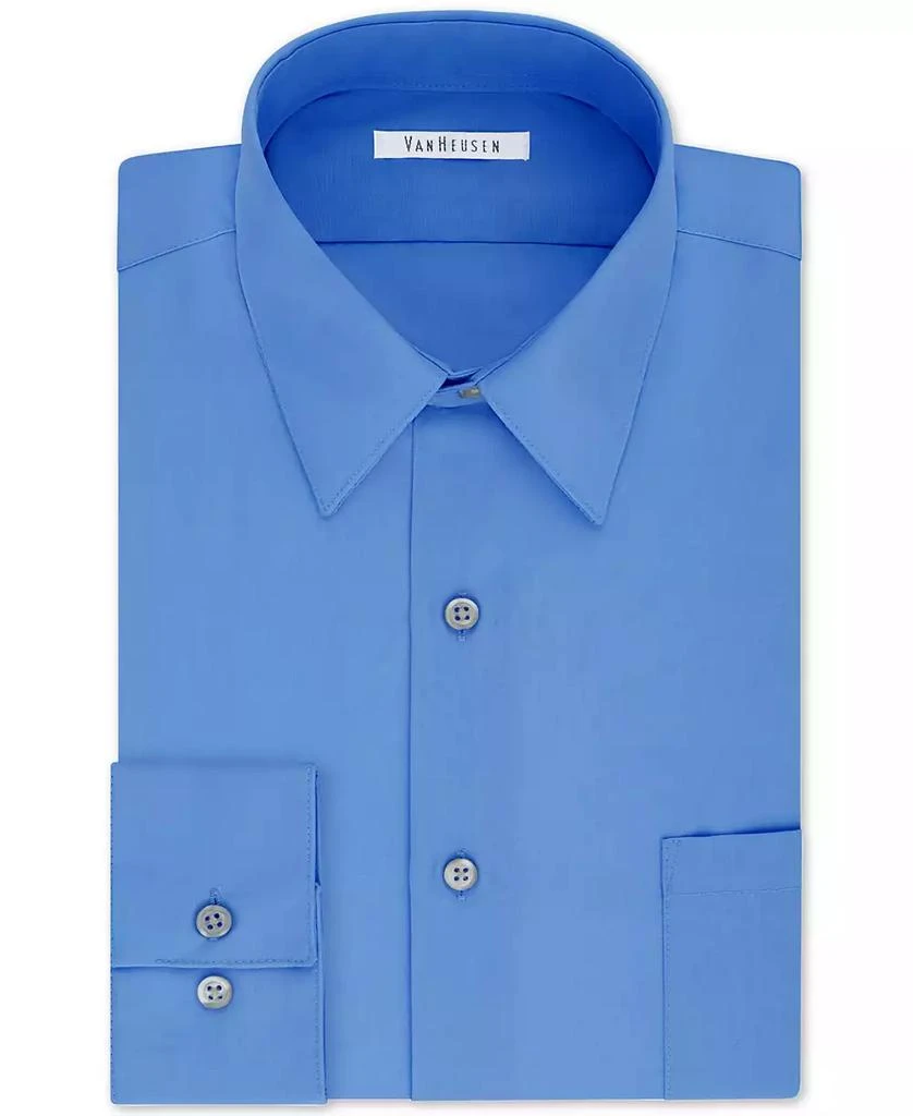 商品Van Heusen|Men's Big & Tall Classic/Regular Fit Wrinkle Free Poplin Solid Dress Shirt,价格¥151,第1张图片