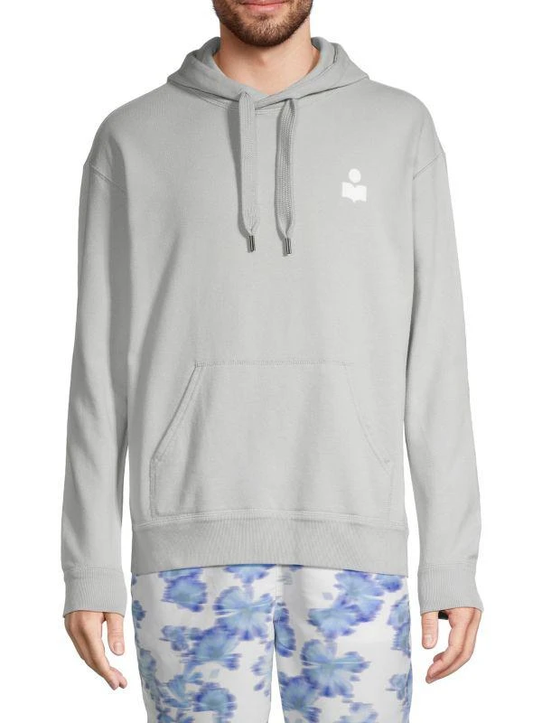 商品Isabel Marant|Malek Logo Cotton-Blend Hoodie,价格¥1345,第1张图片