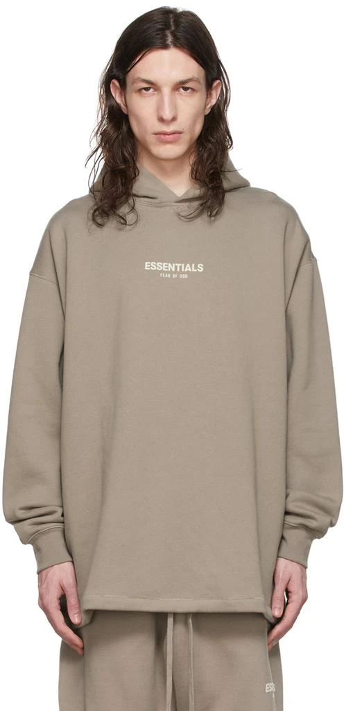 商品Essentials|Taupe Cotton Hoodie,价格¥712,第1张图片