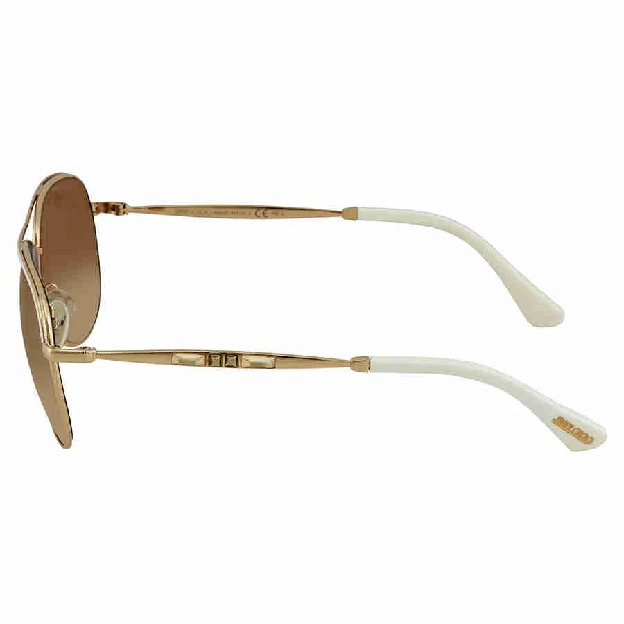 商品Jimmy Choo|Jimmy Choo Brown Gradient Aviator Sunglasses JEWLY/S 58S1 58,价格¥597,第3张图片详细描述