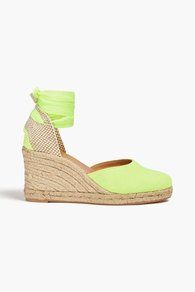 商品LAST STUDIO|Leda neon suede wedge espadrilles,价格¥470,第1张图片