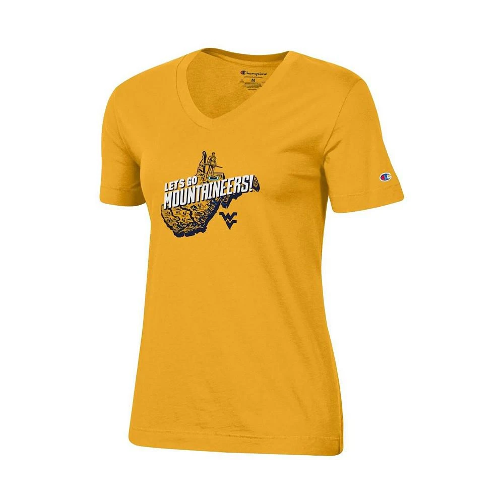 商品CHAMPION|Women's Gold West Virginia Mountaineers 2021 Official Fan T-shirt,价格¥163,第2张图片详细描述