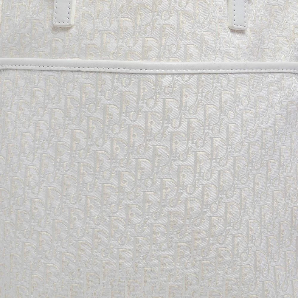 商品[二手商品] Dior|Dior White Diorissimo Canvas Shopping Tote,价格¥4684,第5张图片详细描述