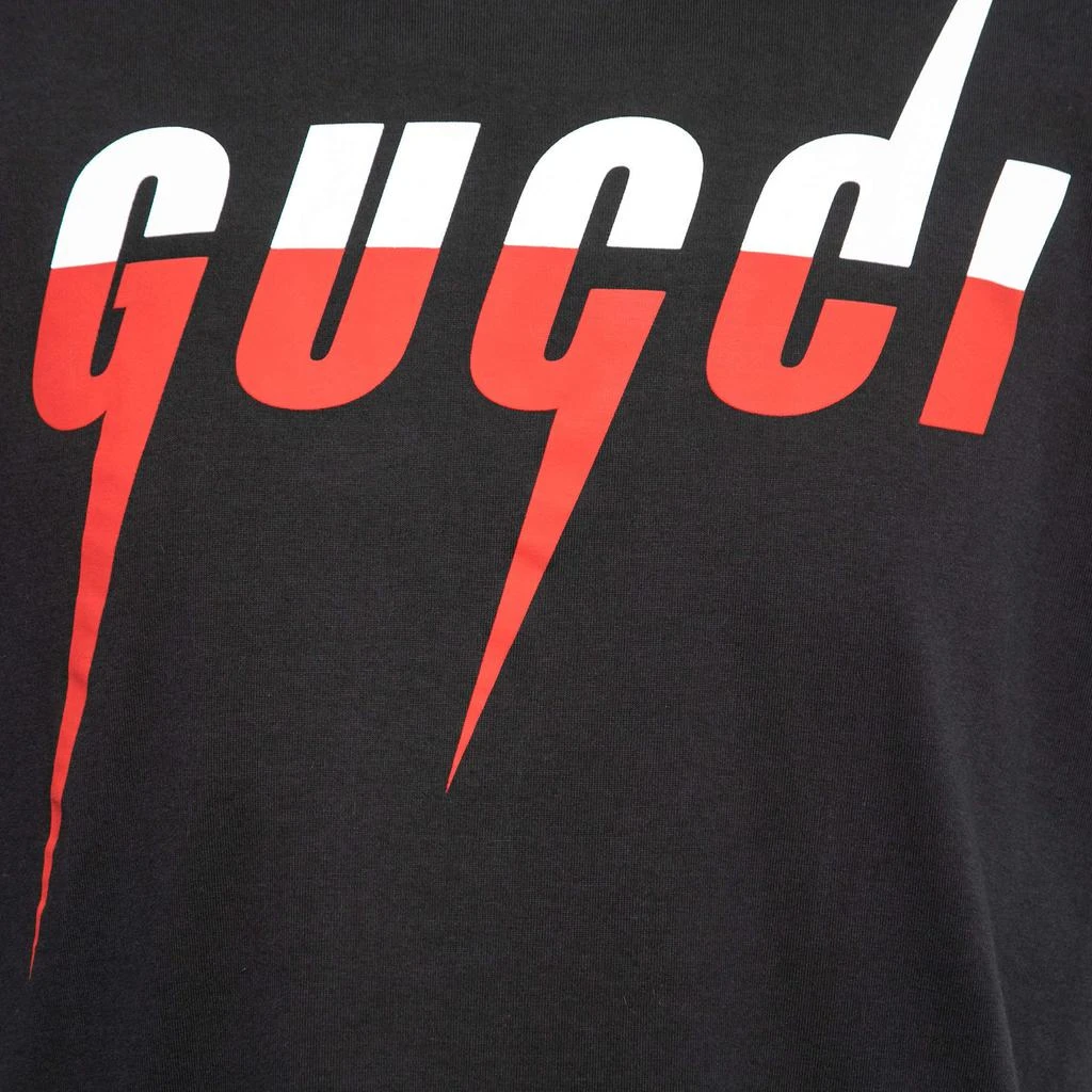 商品[二手商品] Gucci|Gucci Black Cotton Blade Logo Print T-Shirt S,价格¥2779,第3张图片详细描述