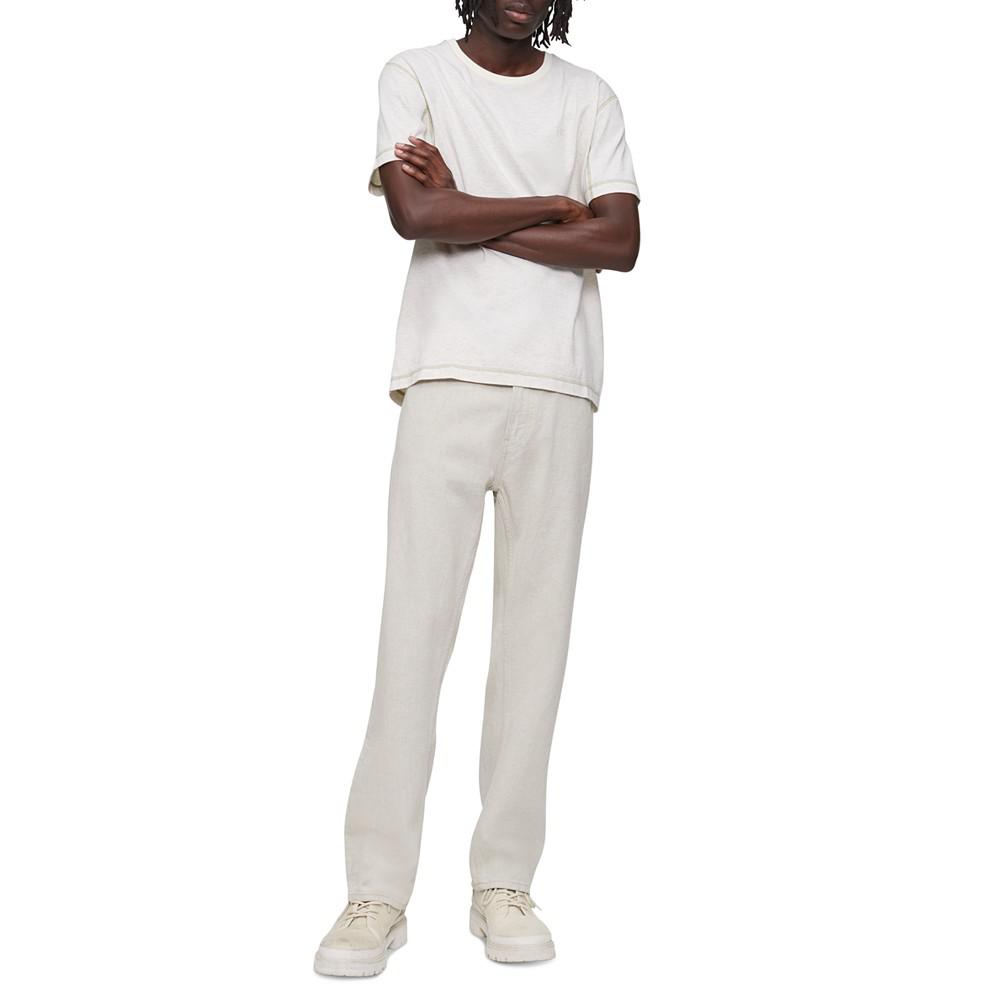 Men's Smooth Cotton Ringer Crewneck T-Shirt商品第4张图片规格展示