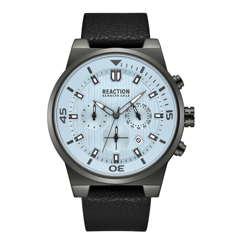 Men's Dress Sport Black Synthetic Leather Strap Watch, 47mm商品第1张图片规格展示