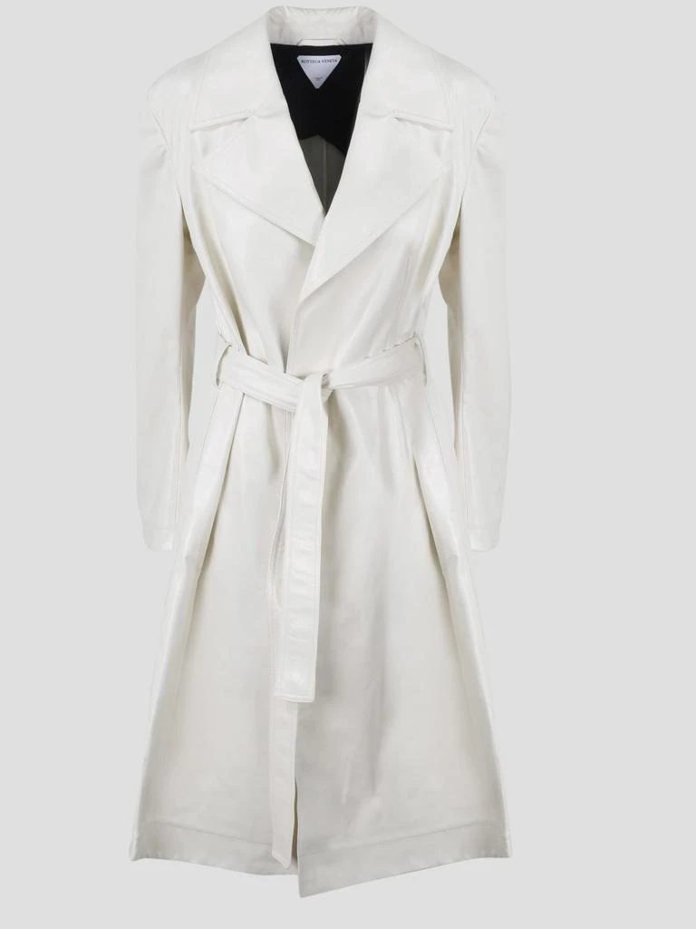 商品Bottega Veneta|Bottega Veneta Leather Coat With Belt,价格¥31318,第1张图片