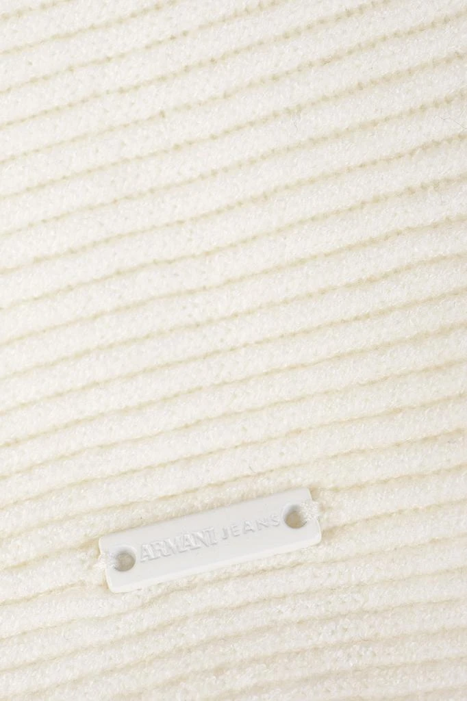 商品Armani|Jeans Women's Ribbed Pullover Cream,价格¥878,第4张图片详细描述