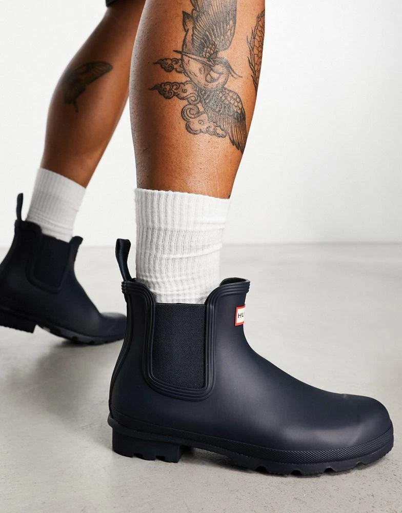 商品Hunter|Hunter Original Chelsea Boot in Navy,价格¥1174,第1张图片