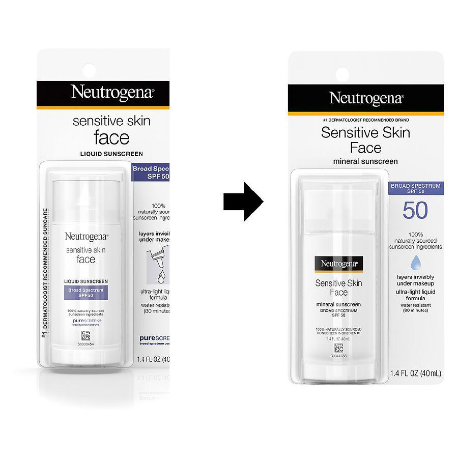 Sensitive Skin Face Liquid Sunscreen, SPF 50 Fragrance Free商品第4张图片规格展示