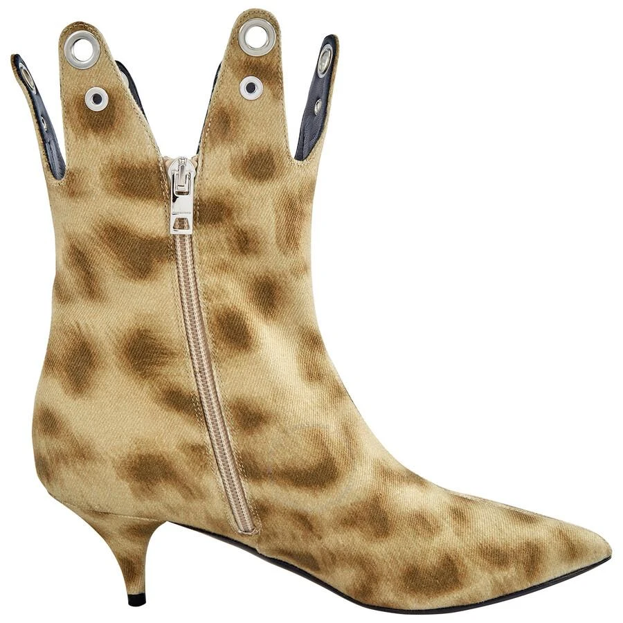 商品Burberry|Jermaine Leopard Print Eyelet Detail Ankle Boots,价格¥1164,第1张图片