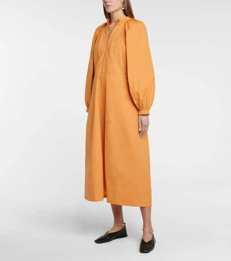 商品Jil Sander|白色棉质府绸中长连衣裙,价格¥8405,第2张图片详细描述