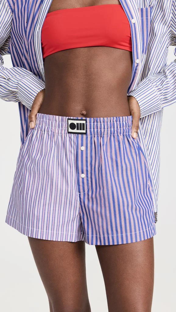 商品Solid & Striped|Solid & Striped The Cherry X 学院风条纹 Lexy 平角短裤,价格¥1086,第2张图片详细描述