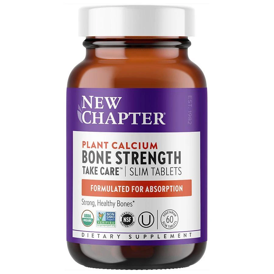 商品New Chapter|Bone Strength Take Care, Organic Plant Calcium, Slim Tabs,价格¥324,第1张图片