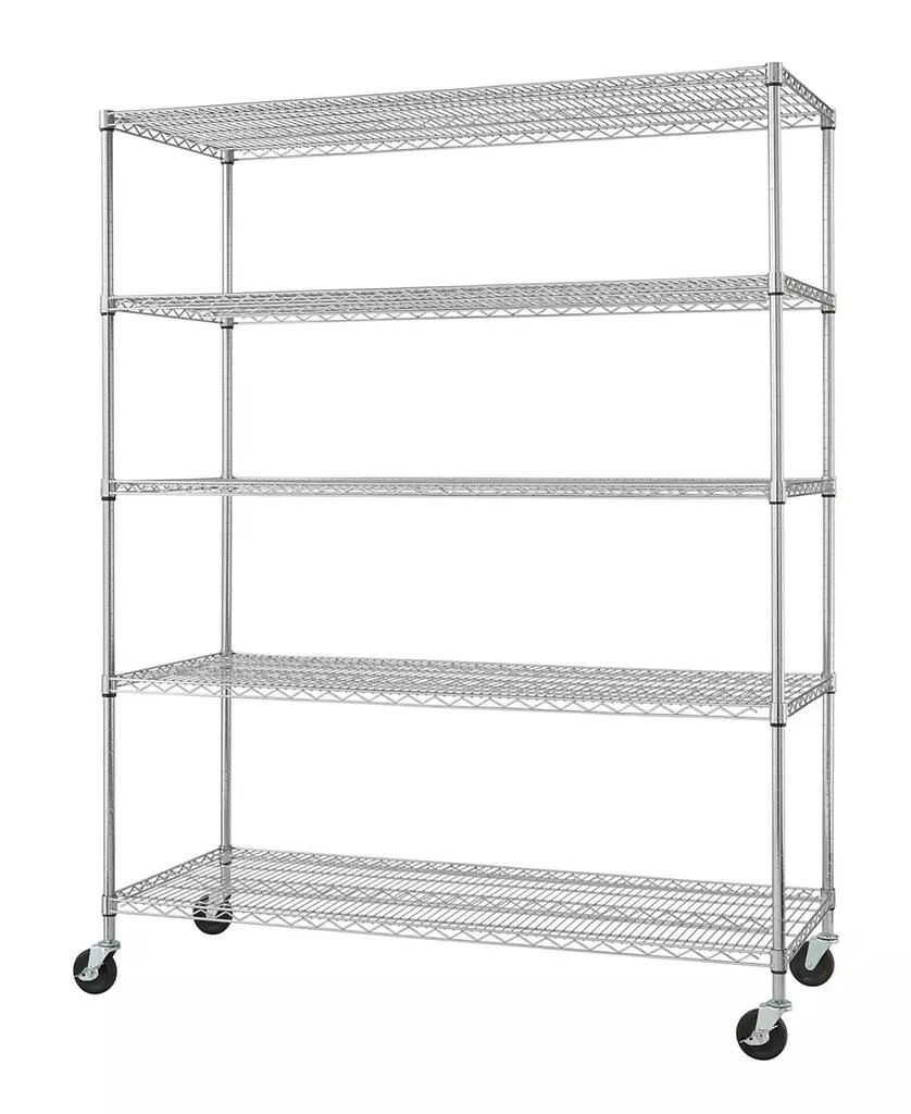 商品TRINITY|5-Tier Heavy Duty Wire Shelving Rack with NSF Includes Wheels,价格¥4656,第1张图片