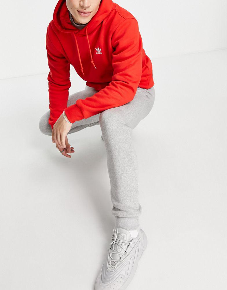 adidas Originals essentials slim fit joggers with small logo in grey商品第2张图片规格展示