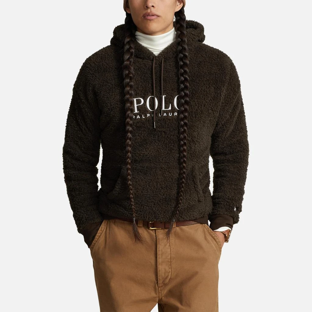 商品Ralph Lauren|Polo Ralph Lauren Men's Hi-Pile Logo Hoodie - Dark Beech,价格¥2040,第1张图片