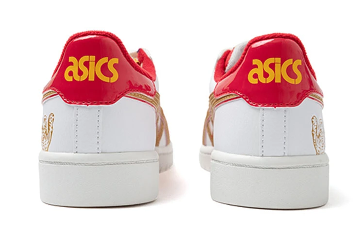 商品[国内直发] Asics|JAPAN S 虎年 休闲 防滑耐磨轻便 低帮 儿童板鞋 白金红 青少年,价格¥387,第5张图片详细描述