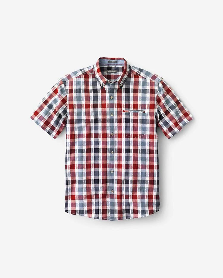 商品Eddie Bauer|Men&#39;s Bainbridge 2.0 Short-Sleeve Seersucker Shirt,价格¥261-¥372,第4张图片详细描述