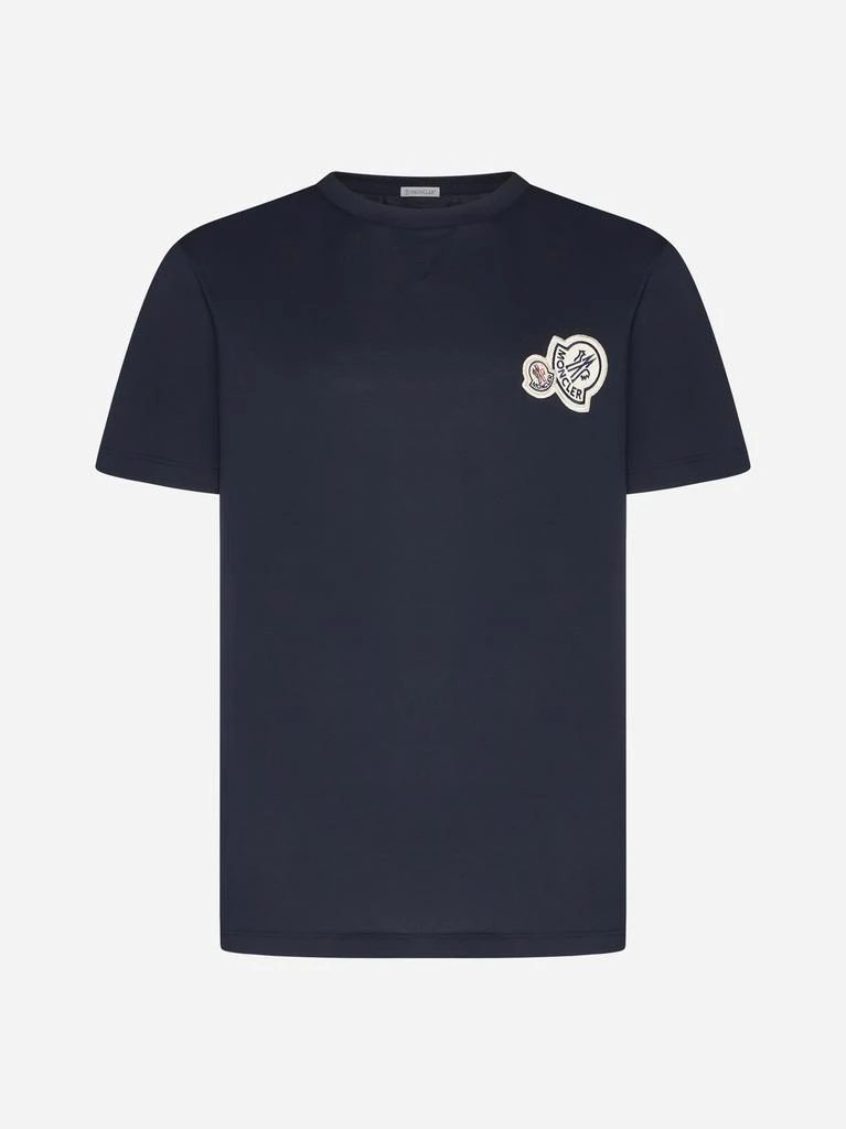 商品Moncler|Double logo-patch cotton t-shirt,价格¥1248,第1张图片