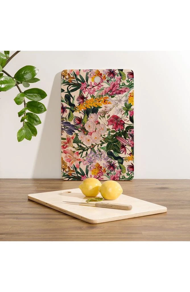 商品DENY Designs|Burcu Korkmazyurek Vintage Garden X Rectangle Cutting Board,价格¥265,第2张图片详细描述